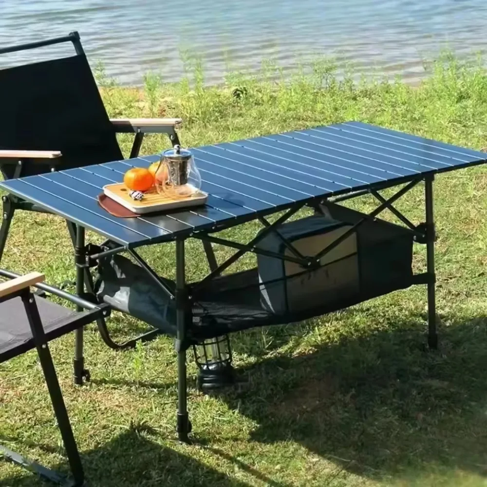 Table de camping pliante longue en acier carbone