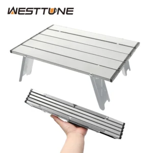 Table de camping pliante en aluminium roll-up