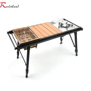 Table IGT pliante en aluminium avec emplacement réchaud